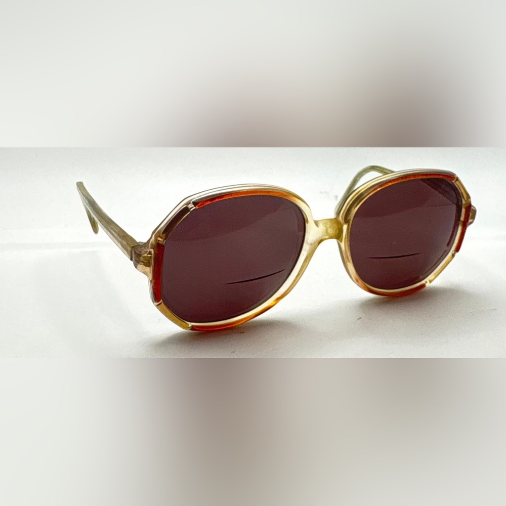 Vintage Pathway Brown Translucent Oval Sunglasses Frames Only